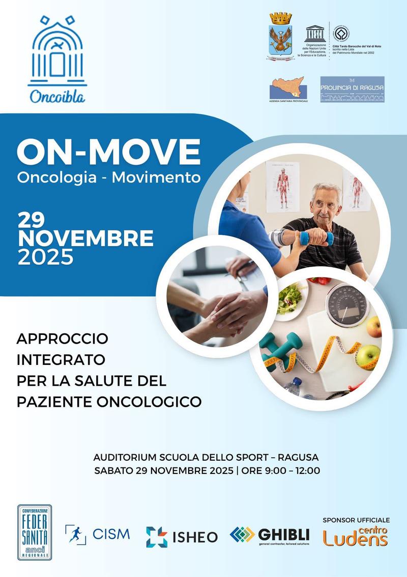 Locandina ON-MOVE – approccio integrato per il paziente oncologico